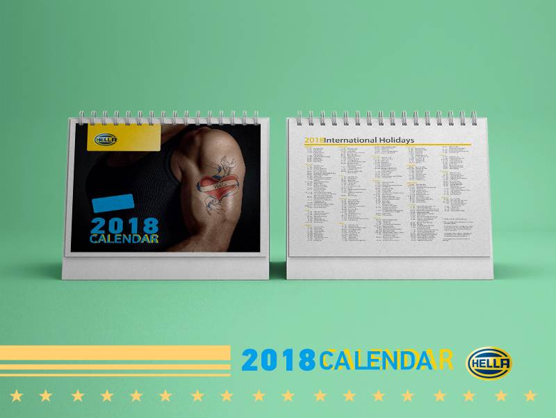 Diseño de calendario de escritorio